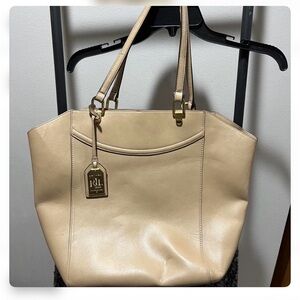 Ralph Lauren Tan Leather Tote